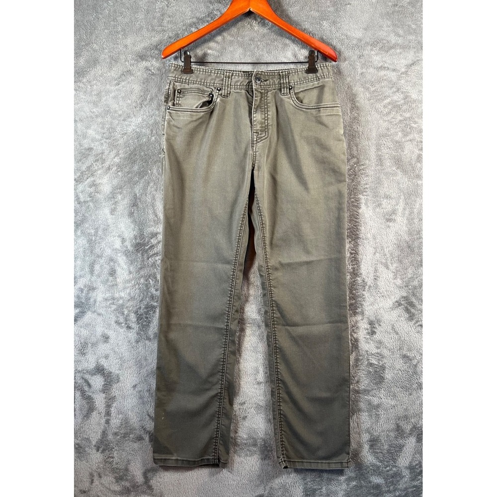 Prana Jeans Mens 32x30 Gray  Straight Slim Fit Denim